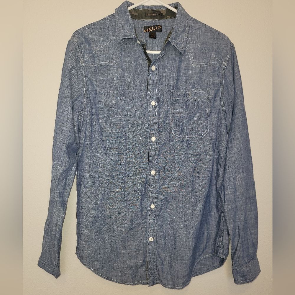HELIX Men's Chambray Size Medium w/ Camo Accents